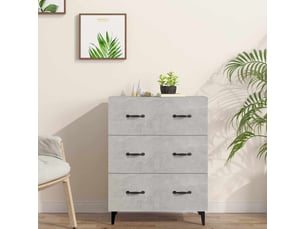 Buffet - bahut - meuble de rangement gris béton 69,5x34x90 cm bois d'ingénierie