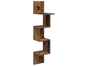 Étagère flottante, étagère suspendue montage mural bois ancien 32 x 21 x107 cm cf42452