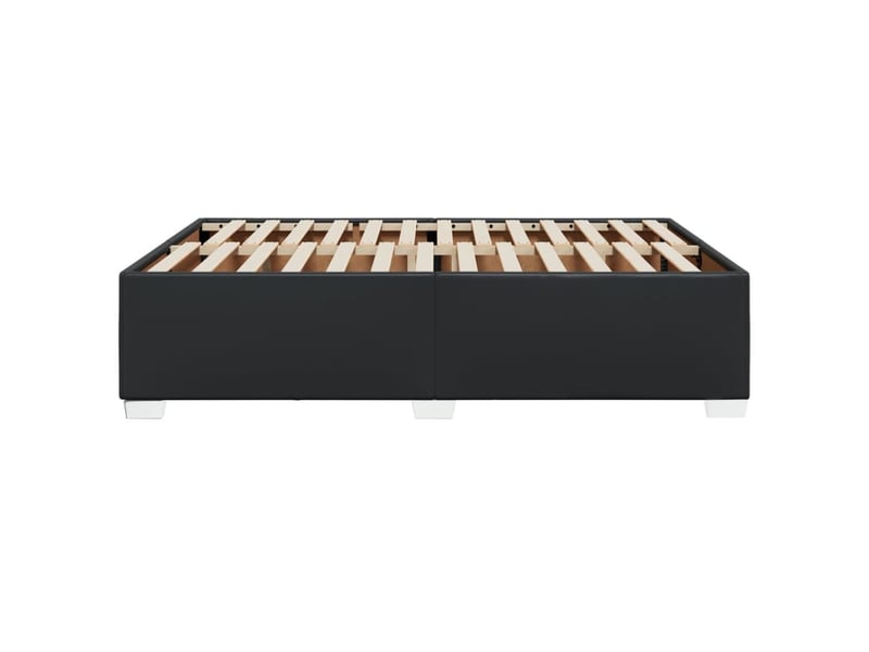  Lit double- lit adulte -  cadre de lit sans matelas noir 140x190 cm similicuir  - Conforama D