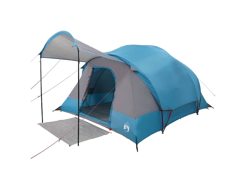  Tente de camping, tente familiale tunnel 8 personnes bleu imperméable shl65823  - Conforama C