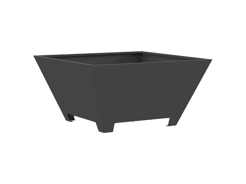 Brasero exterieur, foyer camping noir 60x60x30 cm acier patiné shl59887 - Conforama A