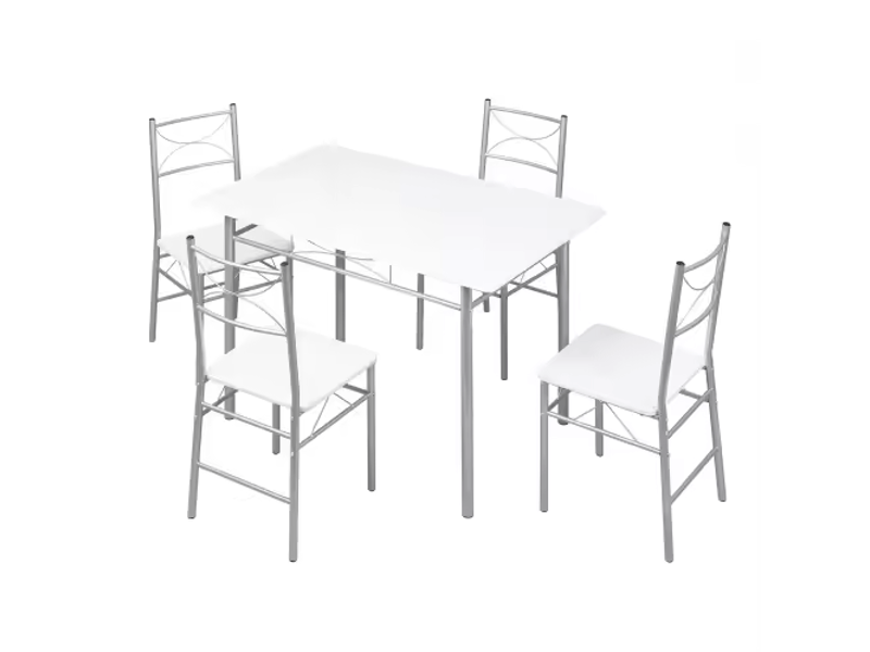  Ensemble repas moderne avec table et chaises, design élégant, idéal balcon ou bistrot  - Conforama A