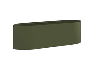 Jardinière - jardin surélevé vert olive 140 x 40 x 40 cm acier