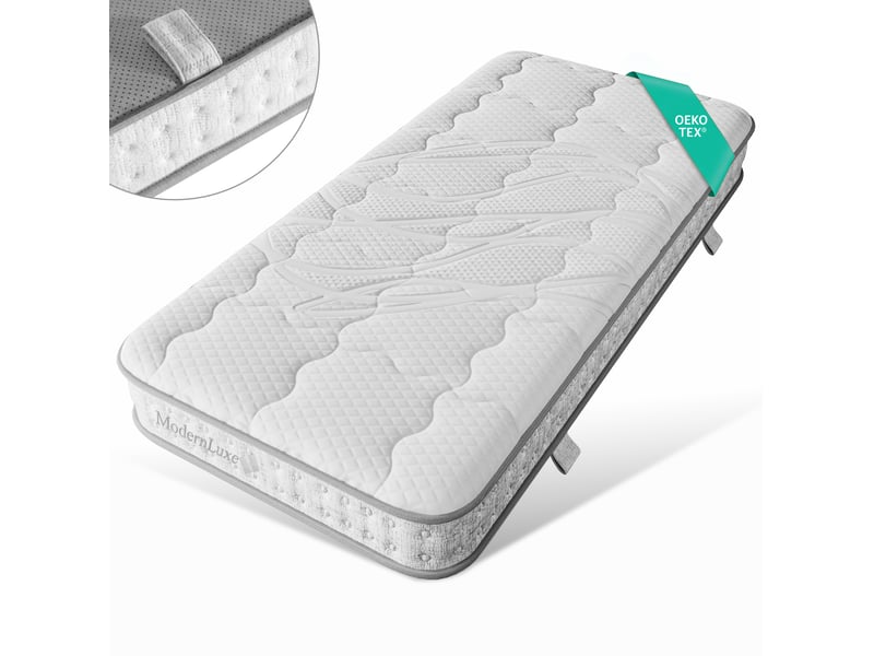  Matelas à ressorts ensachés modenvie 90 x 190 cm 7 zones h3 15 cm mousse froide blanc  - Conforama B