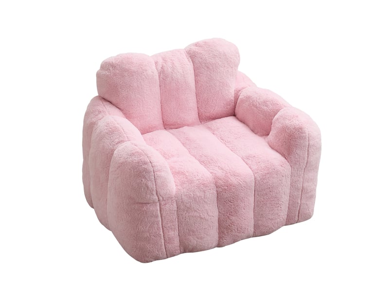  Fauteuil rembourré modenvie love bean bag rose 90 x 105 x 75 cm en peluche  - Conforama A