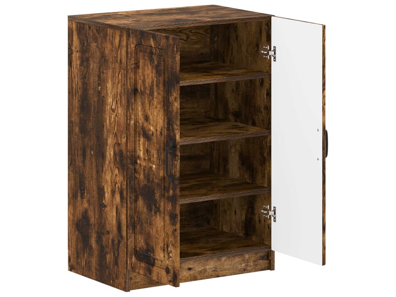  Meuble à chaussures, cabinet à chaussures utrecht 59,5x39,5x87 cm chêne fumé  - Conforama C