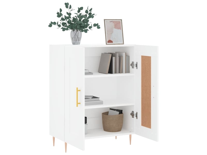  Buffet - bahut - meuble de rangement blanc 69,5x34x90 cm bois d'ingénierie  - Conforama D