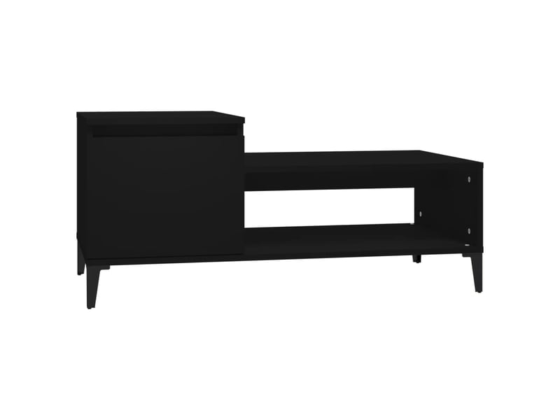  Table basse rectangulaire | table de salon noir 100x50x45 cm bois d'ingénierie  - Conforama A