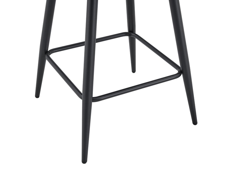  Lot de 2 tabourets de bar avec dossier ergonomique et repose-pieds, pour cuisine et bar, en pu blanc  - Conforama E