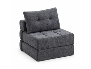 Canapé droit compressé fixe OKWISH 1 place Tissu gris