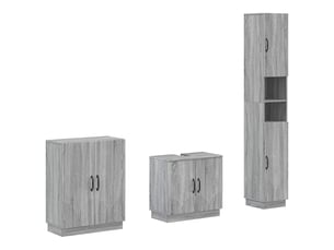 Ensemble de meuble de salle de bain 3 pièces hoorn sonoma gris cf63488