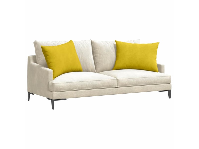 Lot de 2 coussins de canapé, coussins décoratifs jaune 70 x 50 cm cf59108 - Conforama C