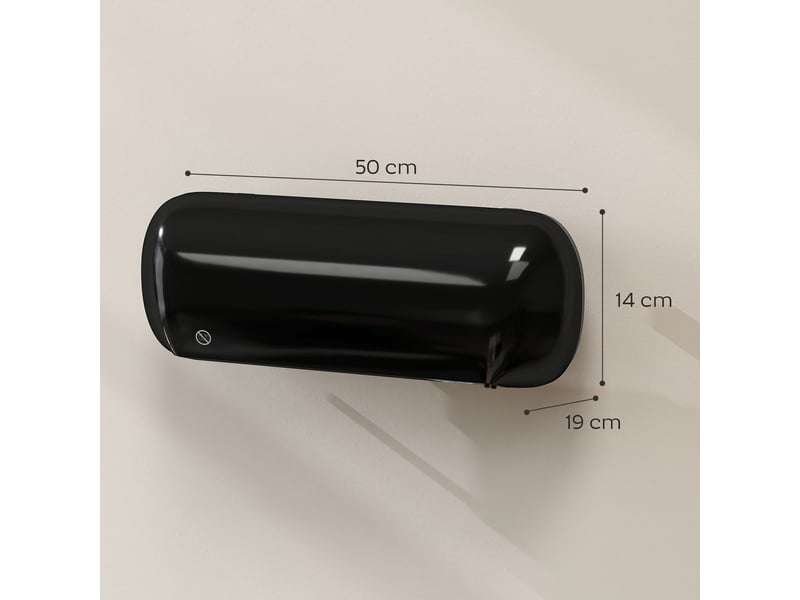  Chauffage mural électrique 2000 w avec 3 modes, affichage led, thermostat, minuterie et oscillation, noir  - Conforama C
