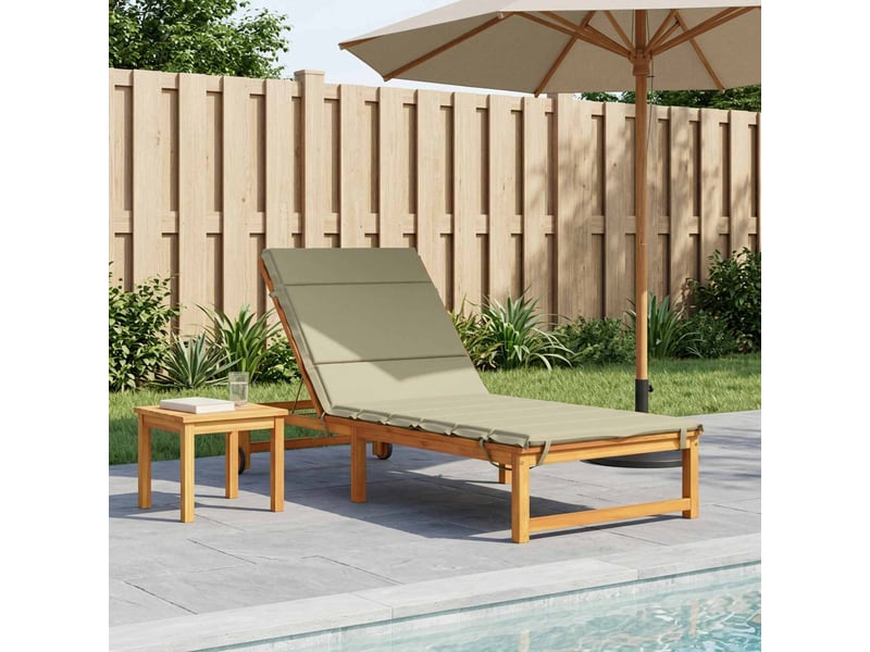  Coussin de transat, coussin pour bain de soleil gemert 100 % polyester vert clair cf56220  - Conforama B