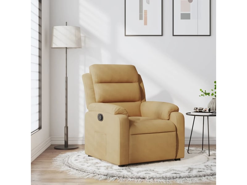  Vidaxl fauteuil inclinable marron velours  - Conforama B