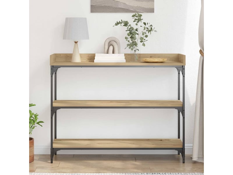 Table console - table d'appoint - table d' entrée chêne artisanal 100 x 30 x 80 cm - Conforama D