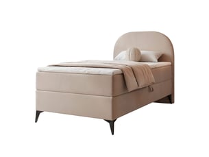 Lit coffre 90x200 cm IDOHOME NOELIA coloris beige