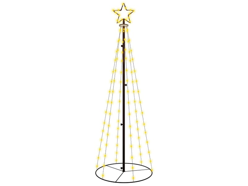  Arbre de noël, sapin de noël cône blanc chaud 108 led 70x180 cm  - Conforama A