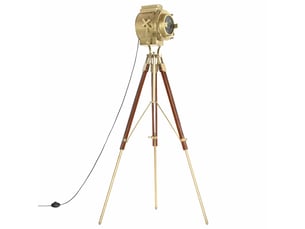 Lampadaire à trépied bois de manguier massif 193 cm