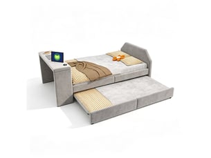 Lit simple 90x200 cm <strong>MODERNLUXE</strong> <strong></strong> coloris gris