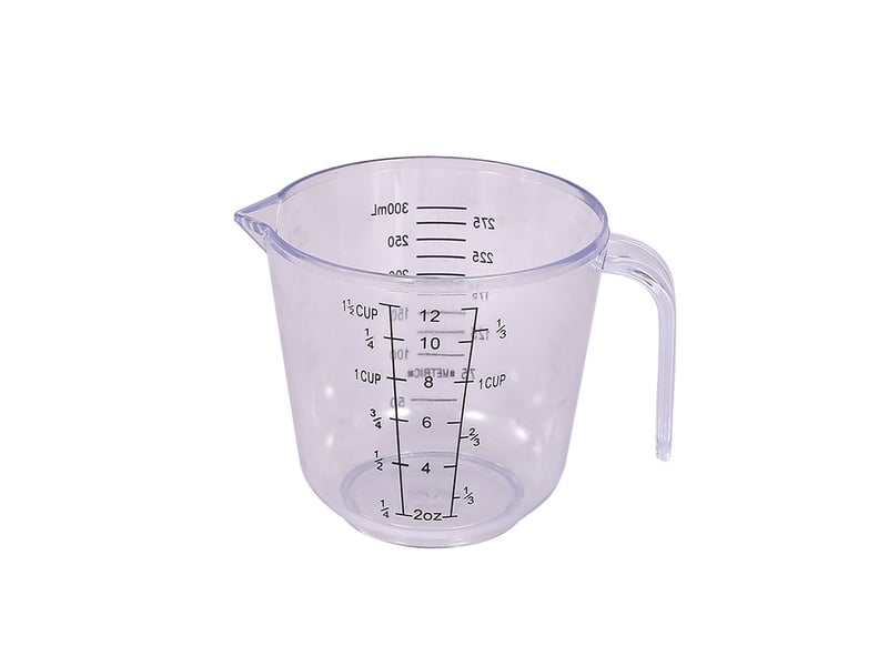 Tasse à mesurer de cuisine de 300 ml, parfaite pour les mesures de pâtisserie, un outil de cuisine essentiel (1 transparente)  - Conforama A