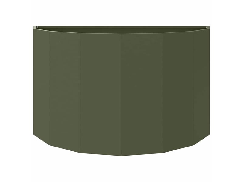  Jardinière - bac à fleurs vert olive 90 x 45 x 50 cm acier  - Conforama E
