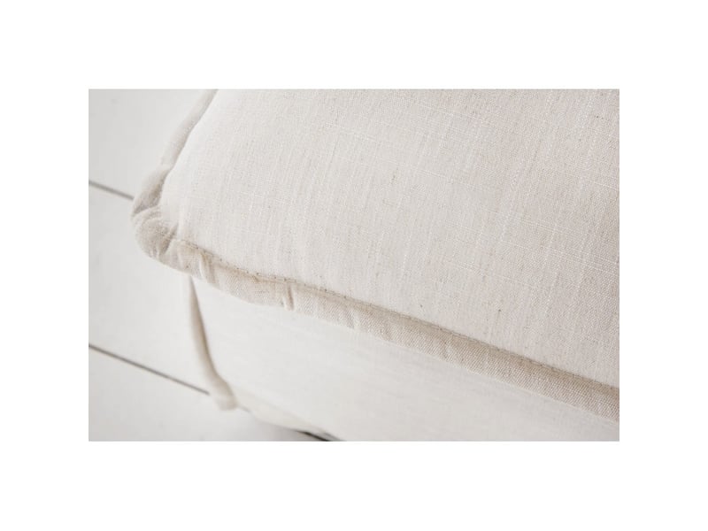 Pouf kalia – blanc – tissu mat – pouf contemporain  - Conforama E