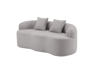 Canapé droit fixe <strong></strong> <strong></strong> 2 places Tissu gris