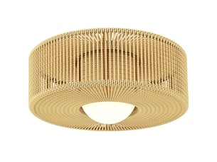 Plafonnier suspendu bohème, abat-jour rond en corde de chanvre, douille led g9, design naturel