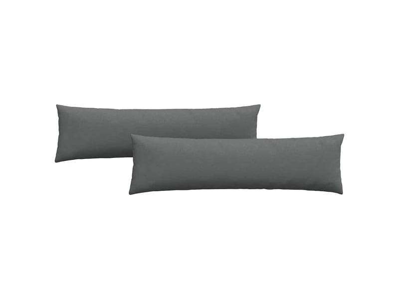  Lot de 2 coussins de canapé, coussins décoratifs tissu gris foncé 145 x 40 cm cf58856  - Conforama A