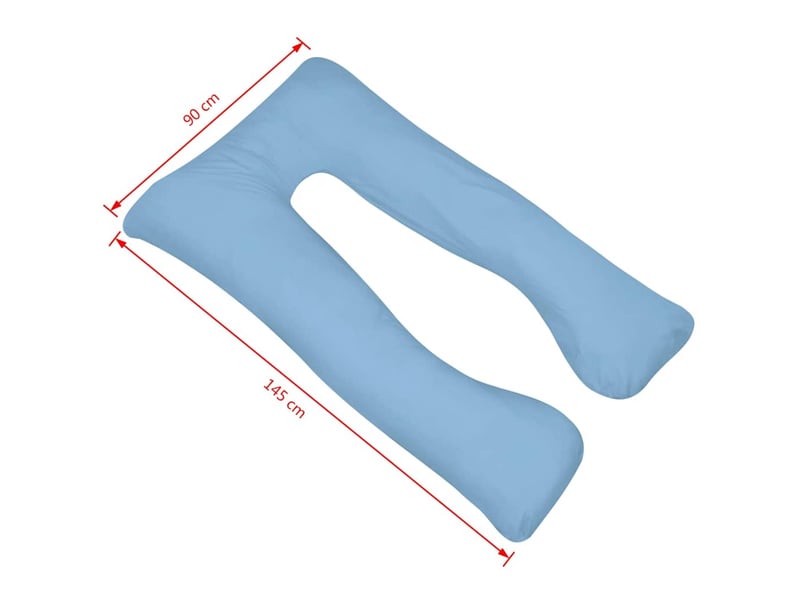  Coussin de grossesse, oreiller 90 x 145 cm bleu clair cf55255  - Conforama D