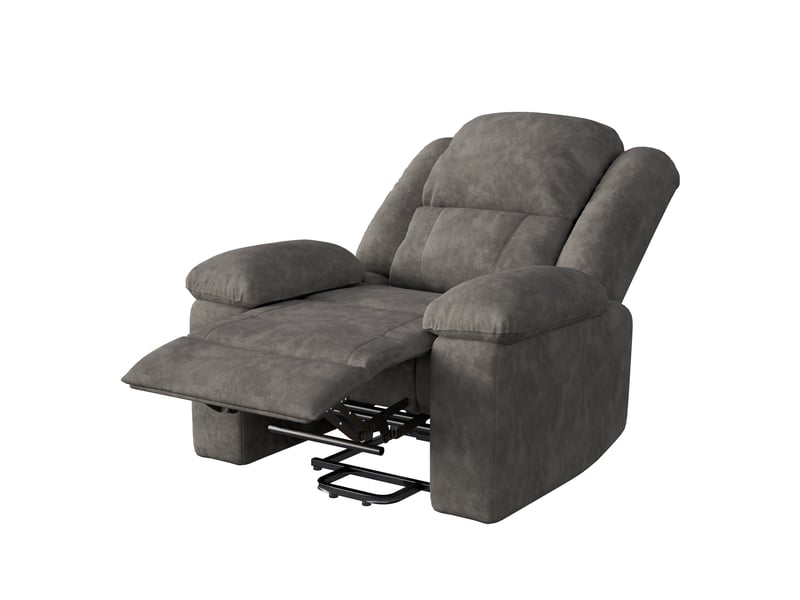  Fauteuil de massage électrique inclinable pour relaxation,chaise de massage électrique ergonomique,102x93x106 cm, 8-point massage + lumbar heating ,tissu , gris  - Conforama W