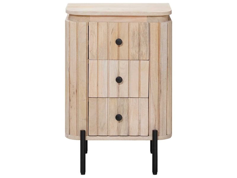  Table de chevet - cabinet de chevet - table de nuit faite main blanc 40 x 30 x 60 cm  - Conforama D