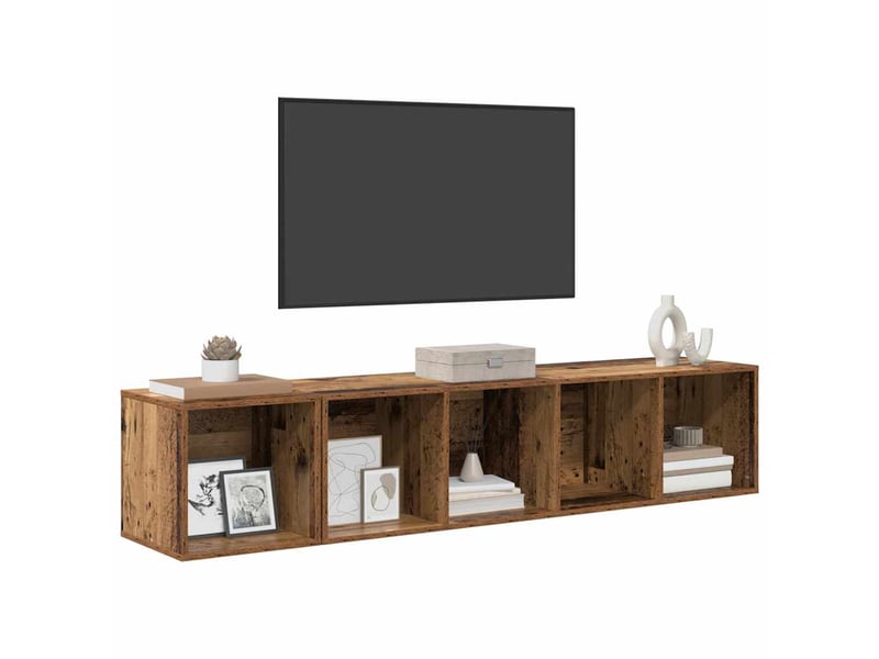  Ensemble de meubles tv 2 pcs bois ancien bois d'ingénierie  - Conforama C