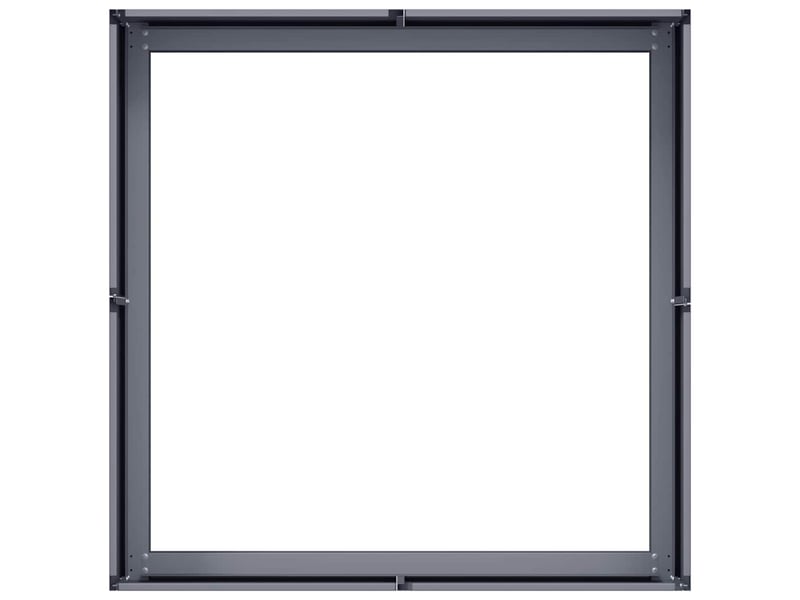  Jardinière - bac à fleurs anthracite 80x80x30 cm acier  - Conforama D