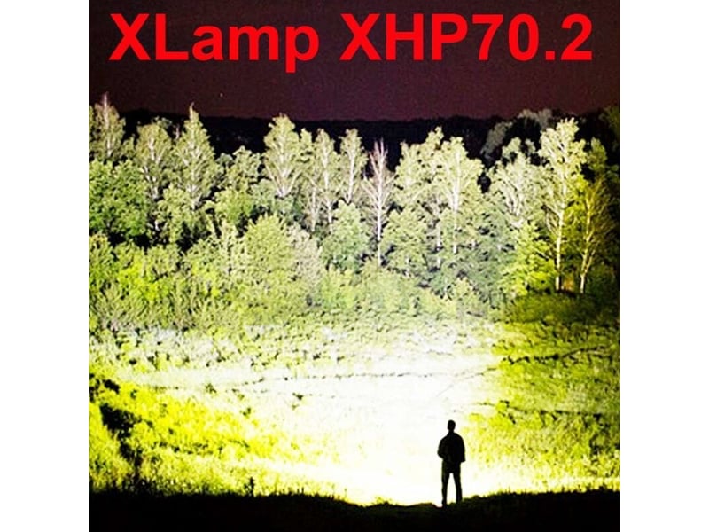  Lampe torche led, 90000 lumens lampe de poche xhp70 puissante ajustable zoomable étanche torche, lampe torche rechargeable usb  - Conforama E