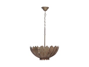 Lampe suspension en métal autumn leaves 77cm or