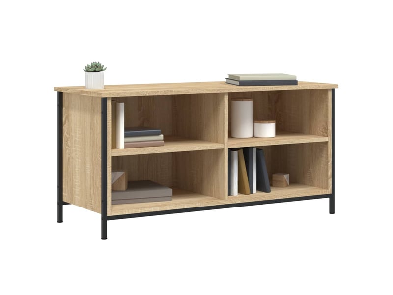  Meuble tv - banc tv - meuble de rangement chêne sonoma 100x40x50 cm bois d'ingénierie  - Conforama C