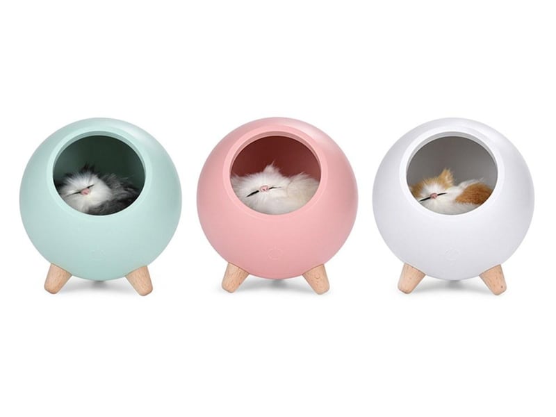  Veilleuse enfant chat- 3 intensités déclairage ajustables - batterie rechargeable - rose GTK035 - Conforama D