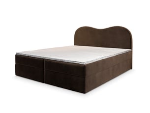 Lit avec rangement 180x200 cm <strong>MASSENO</strong> <strong></strong> coloris marron