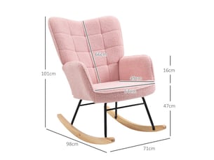 Fauteuil fixe <strong></strong> Coton / Polyester rose
