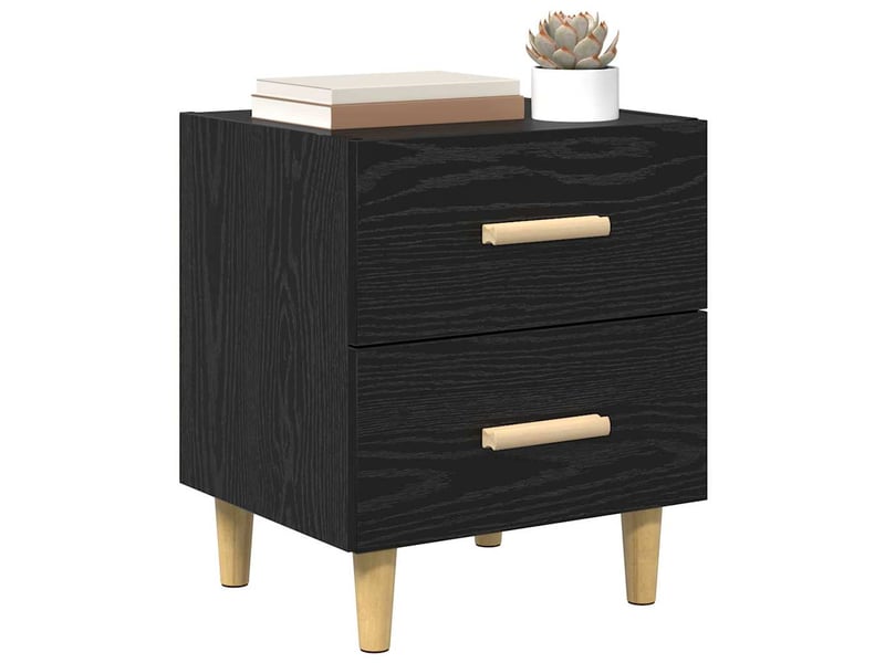  Table de chevet - table de lit 2 pc chêne noir 40 x 35 x 47.5cm  - Conforama B