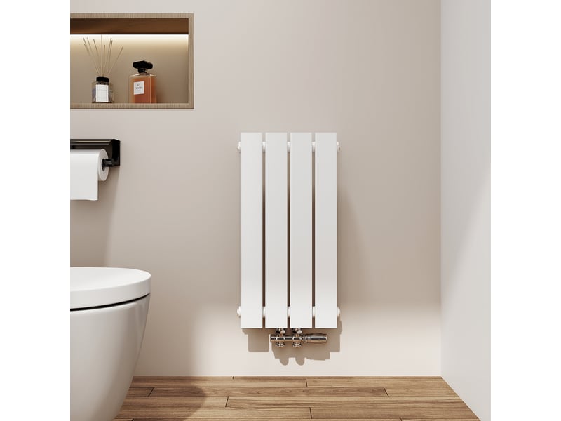  Emke radiateur à eau chaude, radiateur plat seule couche connexion centrale, blanc 60x30cm, 210w  - Conforama B