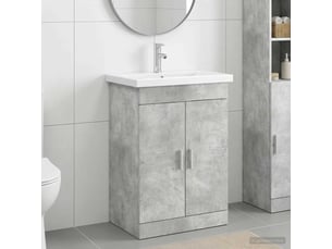 Ensemble de mobilier de salle de bain gris béton shl5490