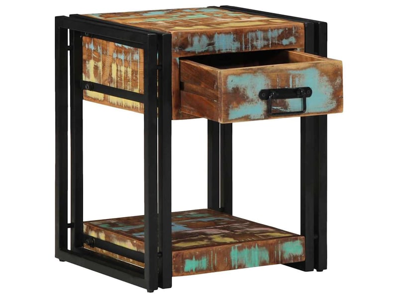  Table de chevet avec tiroir 2 pièces multicolore 40 x 40 x 50 cm  - Conforama C