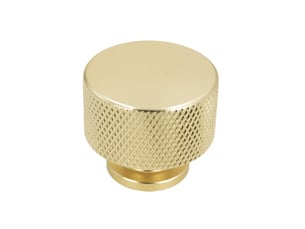 Bouton de meuble métallique rond, doré