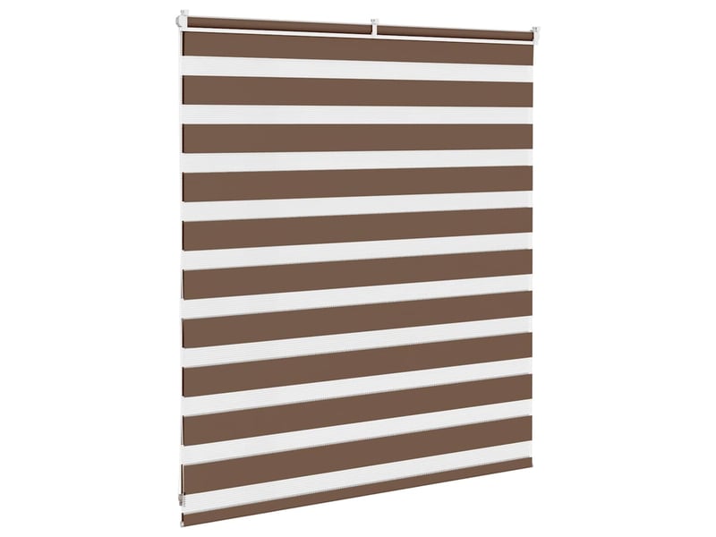 Store zèbre, store de fenêtre marron 135x100cm largeur du tissu 130,9cm polyester cf48671 - Conforama D