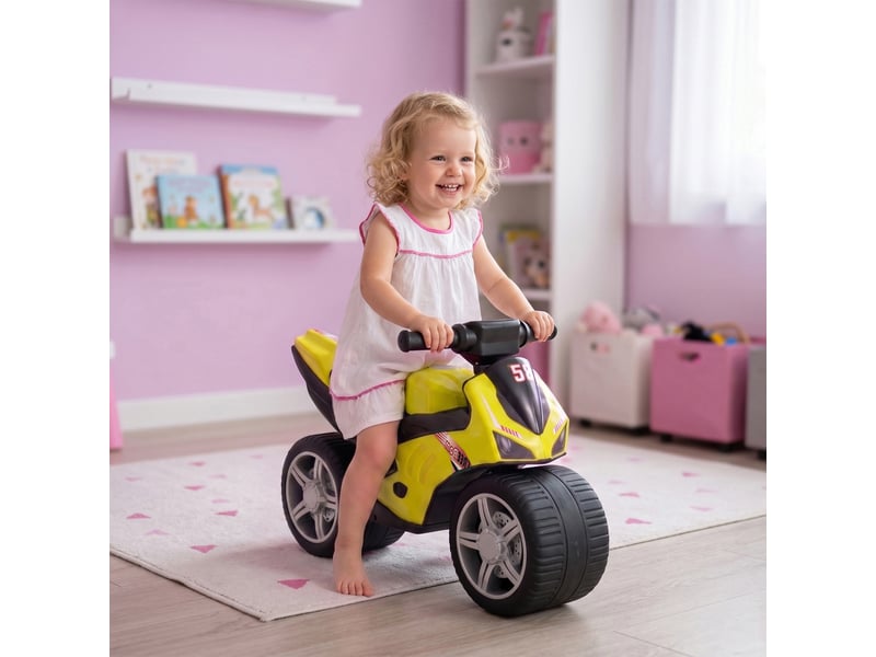  Draisienne pour enfant, vélo d'équilibre avec musique et roues extra-larges, pour filles et garçons 18-36 mois, vert  - Conforama D
