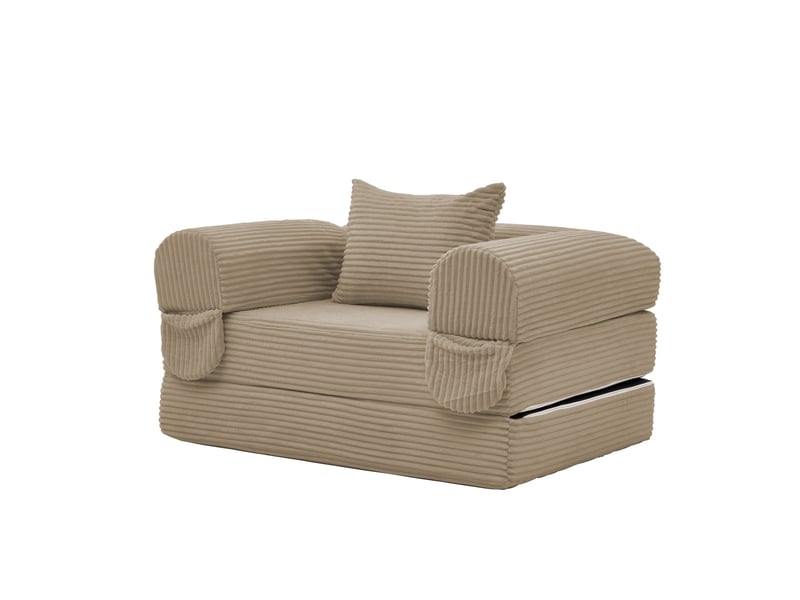  Canapé convertible, canapé-lit, 1 place, en velours tricoté, pour salon, chambre, mobilier pour espace de vie, appartement  - Conforama B