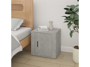 Table de chevet chanmbre, table d'appoint gris béton 50x39x47 cm